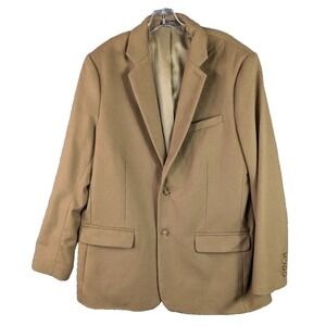LL Bean‎ Sport Coat Mens 44T Brown Wool Cashmere Jacket Preppy Classic Blazer